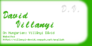 david villanyi business card