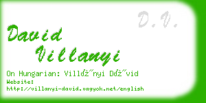 david villanyi business card